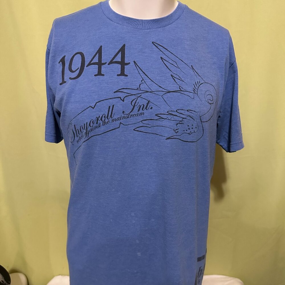 Shoyoroll 1944 Rebels Against the Mainstream Men's Blue T Shirt Size Large
